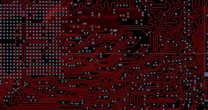 Leiterplattenlayout, Detail BGA in Kupferlage Bottom Leiterplattenlayout, Detail BGA in Kupferlage Bottom